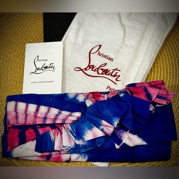 Christian Louboutin BouBou Bazin Clutch / tie dye - Picture 12 of 12